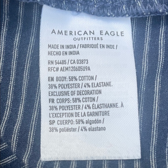 American Eagle Outfitters Blue Striped Polo - Picture 8 of 9